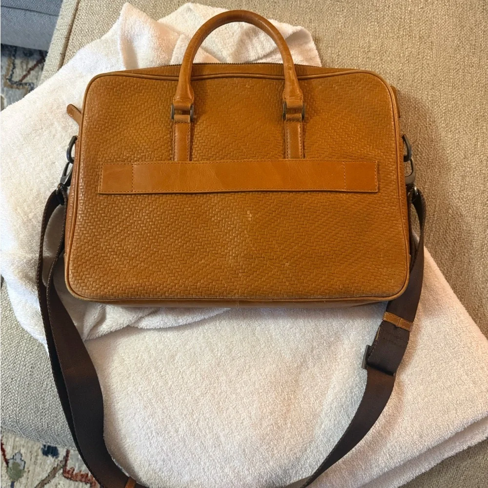 Jos A Bank Leather Laptop Bag
